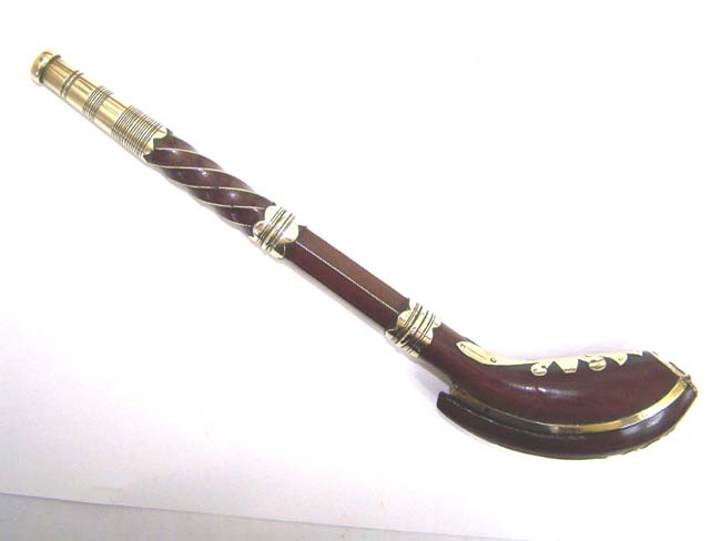 An early 18th century Dutch Brass Mounted Fruitwood 'Clay Pipe' Holder circa 1700-1725